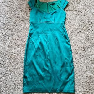David Meister size 6 teal dress